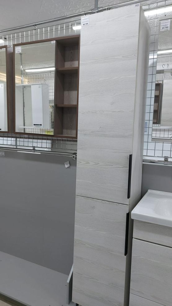  Пенал напольный, 2 Двери, 350, коллекция (Кира, Сосна Лофт Белая)